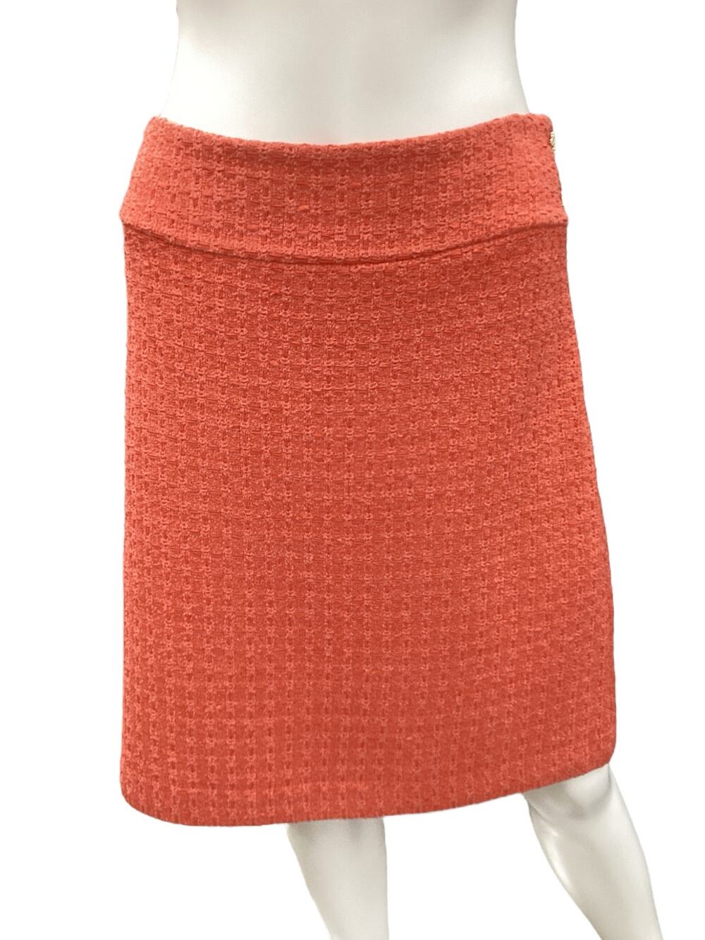 NWT St. John Skirt Women’s Size 14 Wool Rayon Blend Gorgeous Tangerine Color